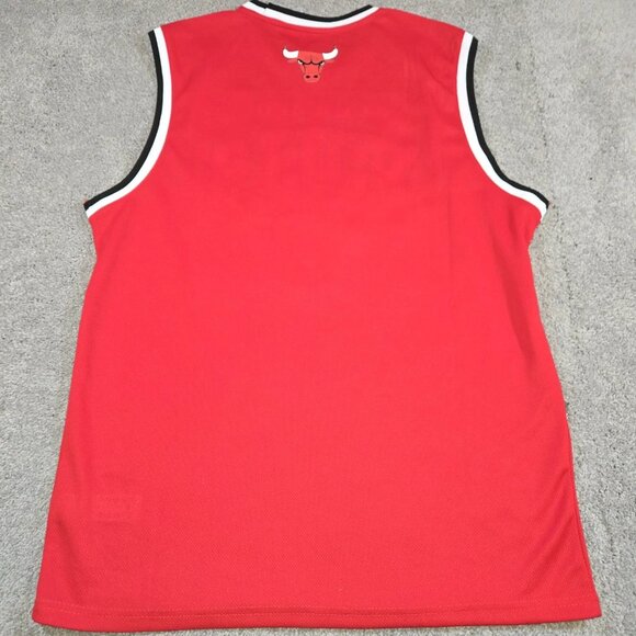 Chicago Bulls Basketball Jersey Mens Large Red 2-Sided Printed Spell Out‎ NBA - Picture 3 of 8